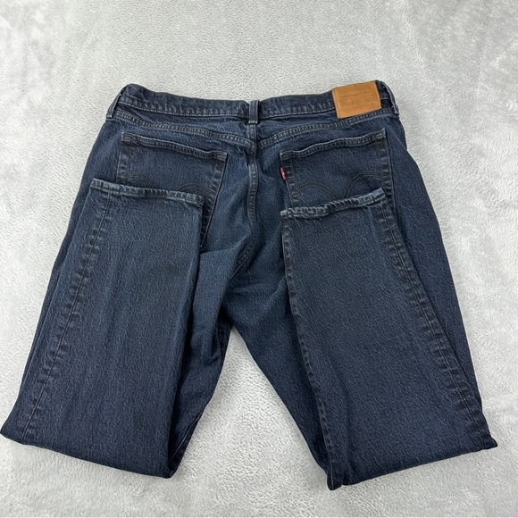 Levi's Big E Wedgie Straight Women's Jeans 35x26 Black Denim - Picture 12 of 12